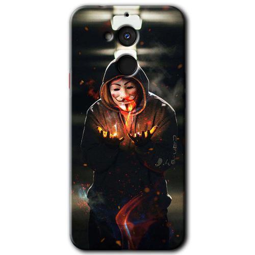 Potkal Hediye Fabrikası General Mobile GM 8 HD Baskılı Kılıf + 9D Tam Ekran Koruyucu - V for Fire