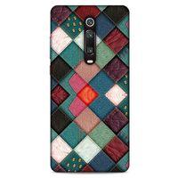 Xiaomi Redmi K20 Kılıf Patchwork (18) Telefon Kılıfları Pembe Yeşil