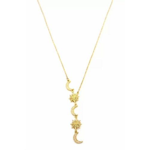 Ay Yıldız Y Kolye - Altın