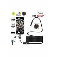 Endoskop 3 İn 1 Yılan Kamera Usb Micro Usb Type-c 20 Metre Sert Kablo