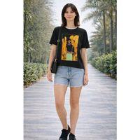 BASKILI BİSİKLET YAKA T-SHIRT (A21-10520)