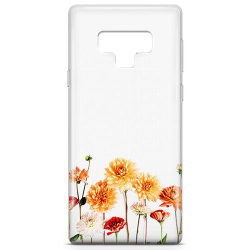 Samsung Galaxy Note 9 Kılıf Buket Çiçek Arka Kapak Koruma Desenli Full Koruyucu