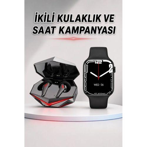 İkili Set Dev Kampanya Ucuz Kulaklık Ucuz Akıllı Saat Gürültü Önleyici Uzun Pil Ömrü