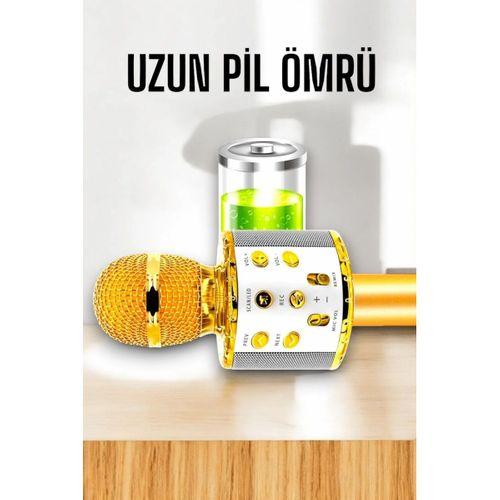 Kablosuz Bluetooth Karaoke Mikrofon Usb Ve Aux Girişli, Yüksek Ses Kalitesi