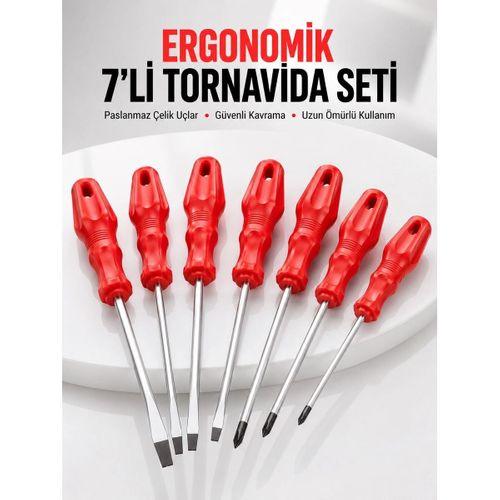 7li Tornavida Seti Düz Ve Yıldız Uçlu Çok Amaçlı Kullanım