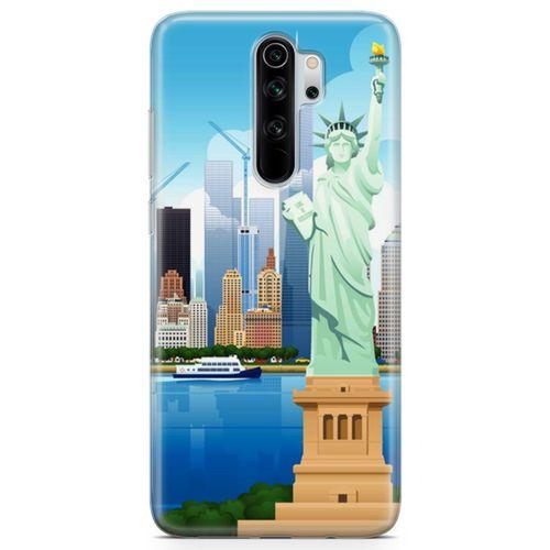 Xiaomi Redmi Note 8 Pro Kılıf Özgürlük Heykeli Newyork Arka Kapak Koruma Desenli Full Koruyucu