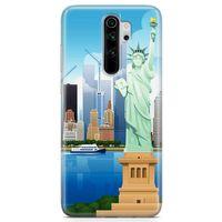 Xiaomi Redmi Note 8 Pro Kılıf Özgürlük Heykeli Newyork Arka Kapak Koruma Desenli Full Koruyucu