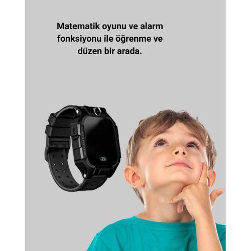 S10 Akıllı Çocuk Saati Siyah Tasarım Adımsayar Ve Alarm Fonksiyonu