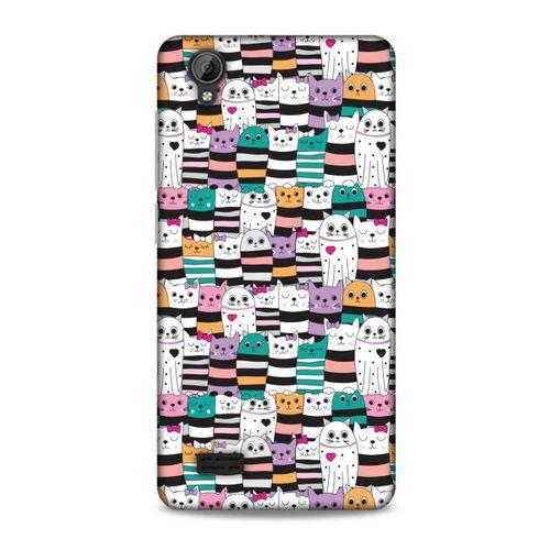 Lopard Vestel Venüs V5 Uyumlu Kılıf Kediler (6) Silikon Kılıf Karışık Renkli