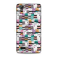 Lopard Vestel Venüs V5 Uyumlu Kılıf Kediler (6) Silikon Kılıf Karışık Renkli