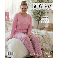 Boyraz Bps-01749 Kadın Battal Uzun Kol Penye Pijama Takımı