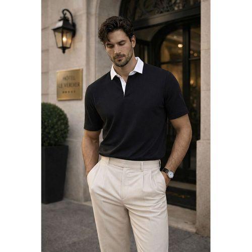 Arthur Regular Fit Nova Pike Kumaş Polo Yaka T-Shirt - Siyah