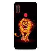 Lopard Xiaomi Redmi Note 6 Pro Uyumlu Kılıf FireX (20) Koruyucu Kılıf Ateşli Aslan