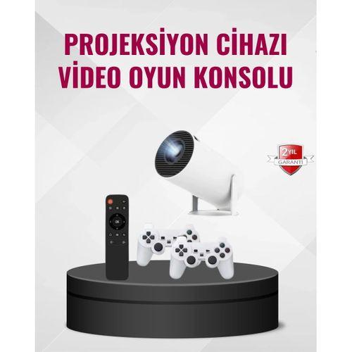 Kablosuz Mini Projeksiyon Cihazı Oyun Ve Film İçin Taşınabilir Ev Sineması