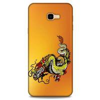Samsung Galaxy J4 Plus Kılıf Dragons (28) Arka Kapak Tatoo Sarı Ejderha