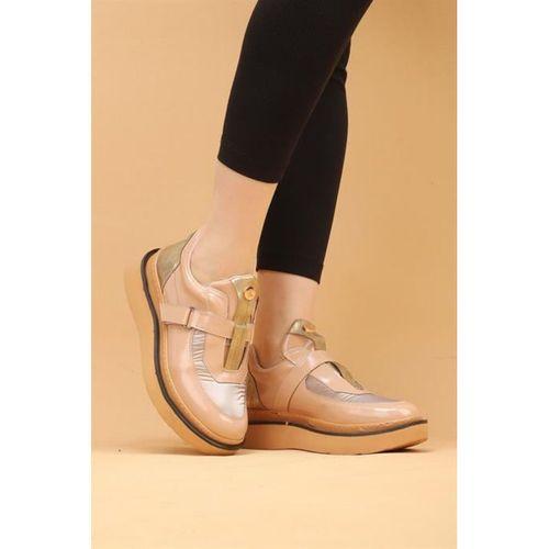 Serica Bej Renkli Deri Bantlı Paraşüt Kumaş Yürüyüş Ayakkabı