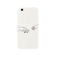 iPhone 6 Hand And Paw Premium Silikonlu Beyaz Telefon Kılıfı