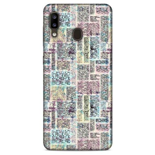 Samsung Galaxy A20 Kılıf Pastel Renkler (7) Telefon Kılıfı Pembe Mavi