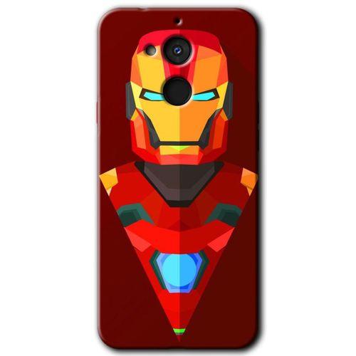 General Mobile GM 8 Kılıf HD Desen Baskılı Arka Kapak + Temperli Cam - İron Man Çizim