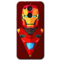 General Mobile GM 8 Kılıf HD Desen Baskılı Arka Kapak + Temperli Cam - İron Man Çizim