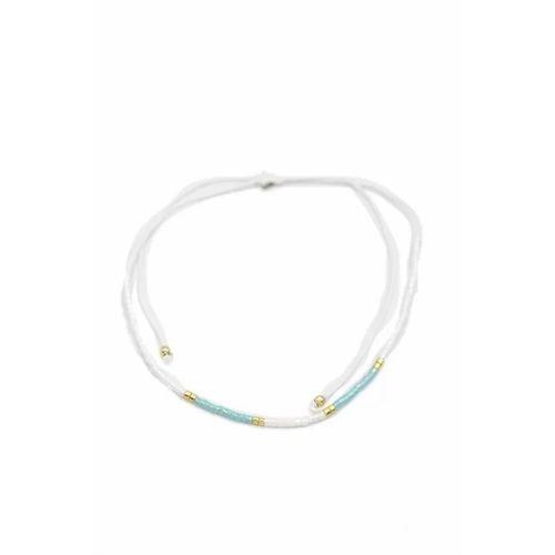 Kum Boncuk Halhal - Beyaz