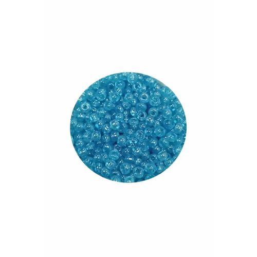 Dökme Cam Kum Boncuk (11/0) 2 mm - 60 Gram -  Şeffaf Camgöbeği - BNC058