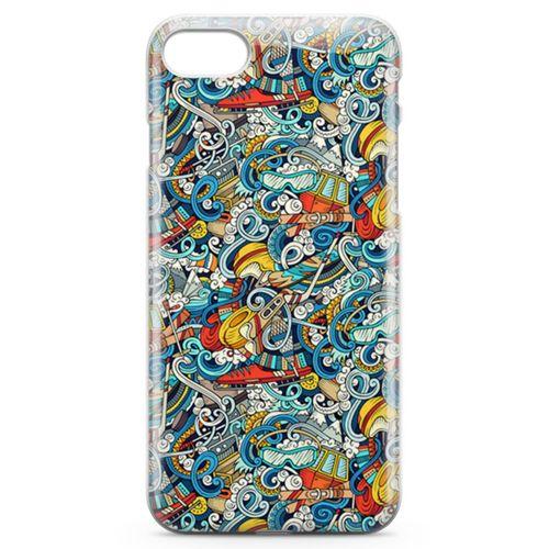 Apple iPhone 8 Kılıf Uludağ Doodle Arka Kapak Koruma Desenli Full Koruyucu