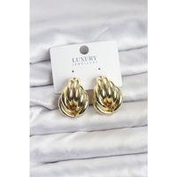 Pirinç Gold Renk Vintage Kadın Küpe