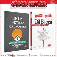 Etkili Matematik AYT Matematik Eksik Netiniz Kalmasın 6 Deneme ve AKM Dil Bilgisi Soru Bankası Seti 2 Kitap
