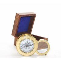 Ahşap Kutulu Pirinç Mercekli Pusula Model 2