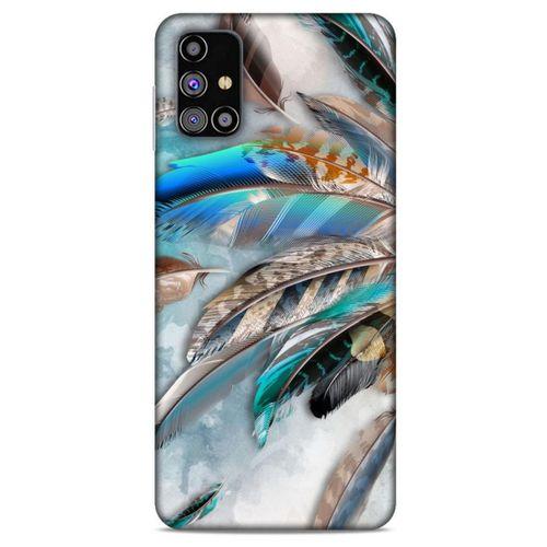 Samsung Galaxy M31s Kılıf Desenli Özel Seri Tüyler (30) Silicone Case