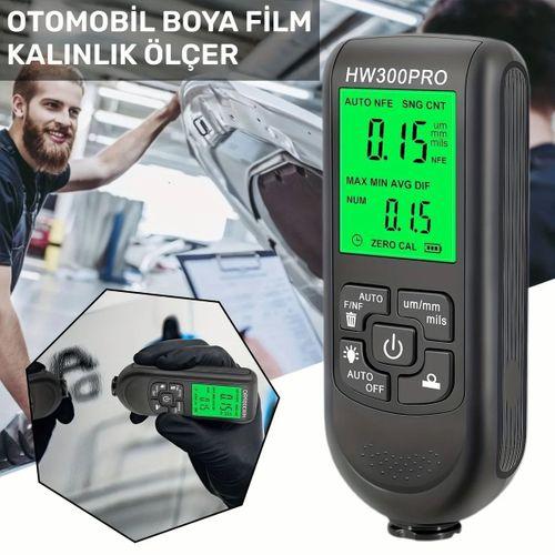 Hw-300pro Oto Boya Kalınlık Ölçer Fe Nfe 2000µm + 2 Fonksiyonlu Bardak Tutucu Hediyeli