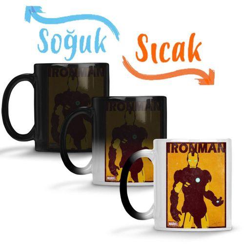 Marvel Ironman Sihirli Kupa Bardak Porselen