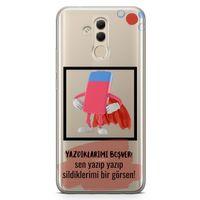 Huawei Mate 20 Lite Kılıf Yazdıklarımı Boşver Arka Kapak Koruma Desenli Full Koruyucu