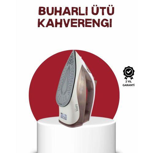 Seramik Tabanlı Buharlı Ütü 2200w Dikey Ütüleme 300ml Kahverengi