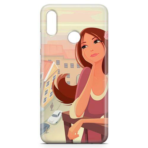 Huawei Y7 2019 Kılıf Balkonda Hayaller Arka Kapak Koruma Desenli Full Koruyucu