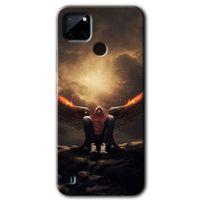 Realme C21 Kılıf HD Desen Baskılı Arka Kapak - Wings of Power + Kırılmaz Cam