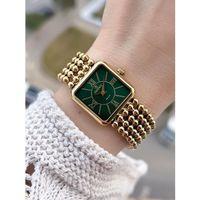 Essence Vintage Seri Küçük Köşeli Kasa Çelik Kararma Renk Atma Yapmaz Kadın Kol Saat+Bileklik 6959.2