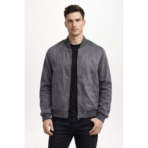 Erkek Regular Fit Mevsimlik Hakim Yaka Süet Spor Mont BGL-ST05014