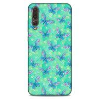 Huawei P20 Pro Kılıf Kelebek Etkisi (10) Full Koruma Kılıfı Fuşya Yeşil