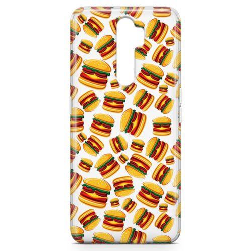 Oppo A9 2020 Kılıf Hamburger Arka Kapak Koruma Desenli Full Koruyucu
