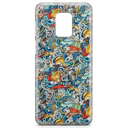 Xiaomi Redmi Note 9 Pro Kılıf Uludağ Doodle Arka Kapak Koruma Desenli Full Koruyucu