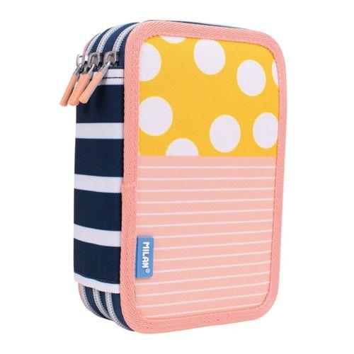 Milan 081364SM2 Swims Sarı-Pembe 3 Cepli Setli Kalem Çantası