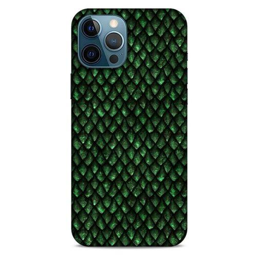 Apple iPhone 12 Pro Max Kılıf Dragons (5) Koruma Kabı Ejderha Koyu Yeşil Pul
