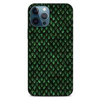 Apple iPhone 12 Pro Max Kılıf Dragons (5) Koruma Kabı Ejderha Koyu Yeşil Pul