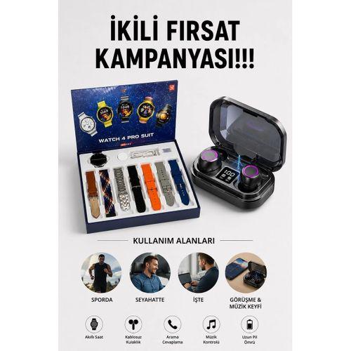 2025 Model Çok Kordonlu Akıllı Saat Ve Bluetooth Kulaklık El Fenerli