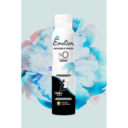 3 Adet Emotion Invisible Fresh Black & White Kadın Deodorant 150ml Vegan, Leke Bırakmaz