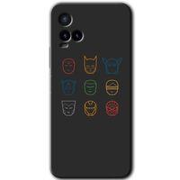 Potkal Hediye Fabrikası Vivo Y21s Kılıf HD Desen Baskılı Arka Kapak - Avengers Minimalism