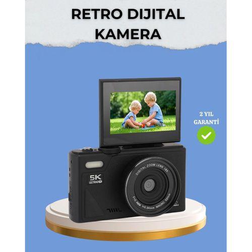 Taşınabilir Dijital Kamera 5k 75mp Stabilizasyonlu 18x Zoom Otofokus