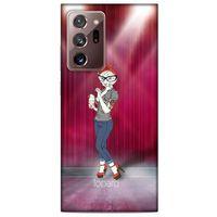 Samsung Galaxy Note 20 Ultra Kılıf FunnyMaX (50) Shockproof Kılıf Koyu Pembe Kedi